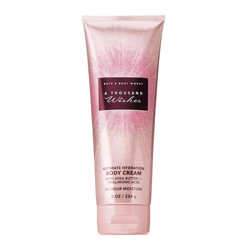 Bath & Body Works A Thousand Wishes Body Cream - Ultimate Hydration Moisturizer with Shea Butter & Hyaluronic Acid, 8 oz | Prosecco & Peony Scent