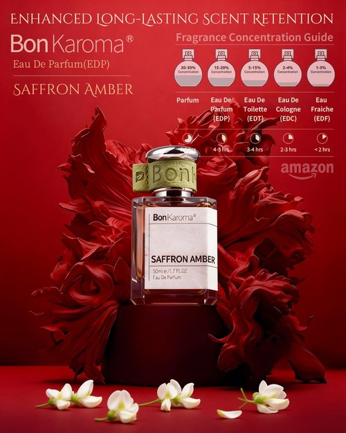 Saffron Amber Eau de Parfum for Women - Long-Lasting Woody Oriental Fragrance | 1.7 oz Elegant Spray