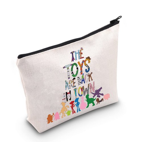 LEVLO Toy Movie Cosmetic Make Up Bag Woody And Buzz Lightyea Fans Gift The Toys Are Back In Town Makeup Zipper Pouch Bag (The Toys In Town)