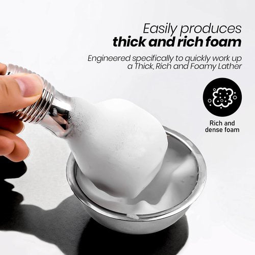 Doladaes Silver Yellow Shaving Brush for Men，shave brush soft and dense,Ultra Heavy Chrome Handle,Ultra-Strong Nut Structure,Minimal Shedding, Fast Lather,The best shave of your life!