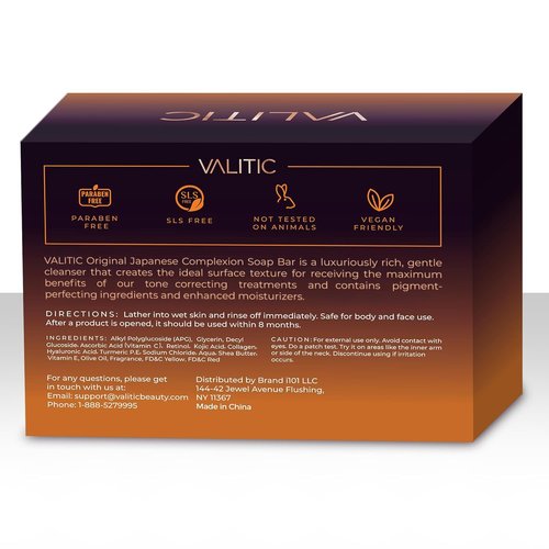VALITIC Kojic Acid Dark Spot Remover Soap Bars - Vitamin C & Retinol Infused, 2 Pack