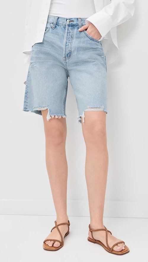 Madewell Essex Long Baggy Shorts - Stylish Women's Summer Comfort | Versatile Fit & Soft Fabric