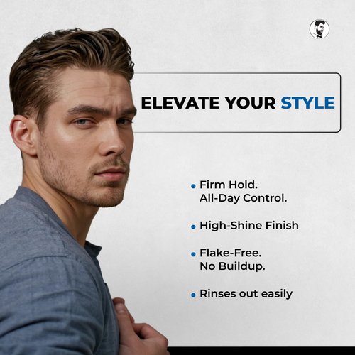 Gentlemen Republic Oceano Men's Hair Gel - Strong Hold & High Shine, 64oz | Alcohol-Free Professional Formula