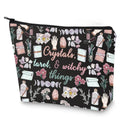 G2TUP Witch Toiletry Bag for Crystals Tarot And Witchy Things Witchcraft Cosmetics Bag Halloween Witch Gift (Crystals Tarot New)