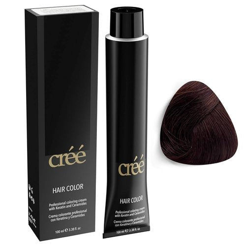 Cree Professional Copper Brown Permanent Hair Color - Long Lasting Gray Coverage | 100ml (3.4 fl. oz.)