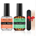 Nail Dehydrator and Primer Set,Acid-Free Nail Prep & Strong Bond Primer for Acrylic Nails,Gel Polish & UV Gels,No Lift,Fast Air Dry,28+ Days Long Lasting Adhesion,Professional Manicure Kit (0.5 fl oz)