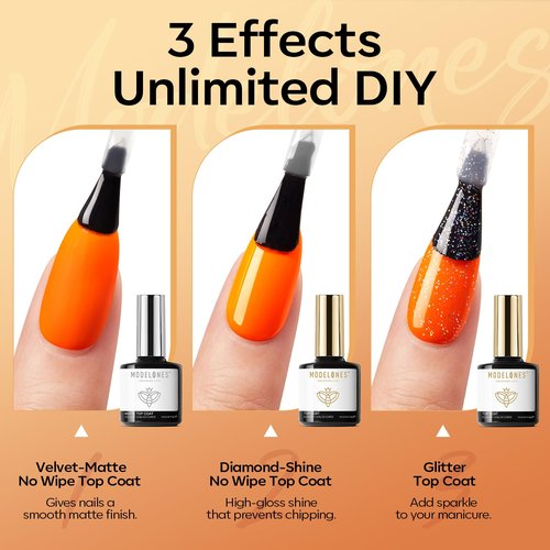 modelones 24PCS Gel Nail Polish Set, Fall Winter Cat Eye Shimmer Gel Polish Kit Soak Off with Glitter, Glossy and Matte Top Base Coat DIY Manicure at Home
