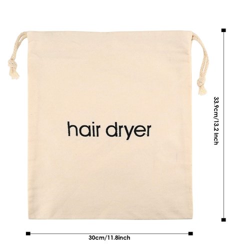 ERKXD 3 | 6 | 8 Pack Hair Dryer Bags Drawstring Bag Container Hairdryer Bag for travel bathroom (8 PCS Grey)
