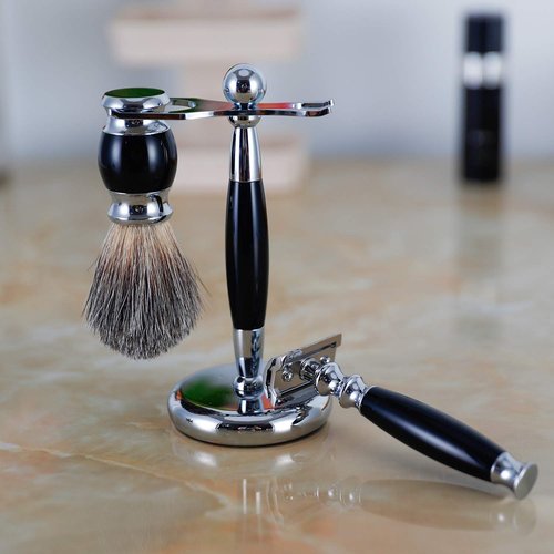PerPro Luxury Shaving Brush & Razor Stand Universal Shaver Holder with Weighted & Non Slip Base