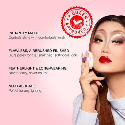 KimChiChic Puff Puff Pass Set - Extra Fluffy Loose Face Powder for Natural Makeup, 09 Pink