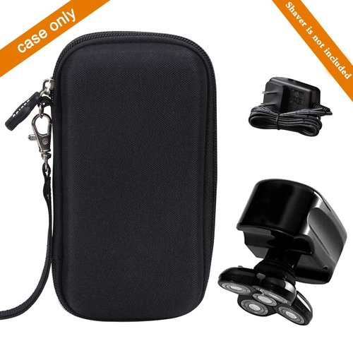 Aproca Case Compatible with Skull Shaver Pitbull Silver PRO SX5 Head and face Shaver, Portable Storage Bag for Accessories (Black-New)