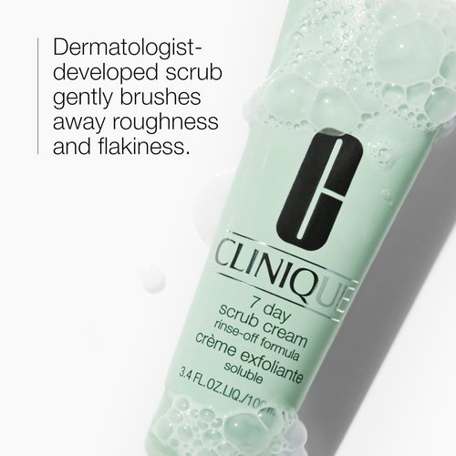 Clinique 7 Day Daily Gentle Face Exfoliator - Lightweight Scrub Cream for All Skin Types | Mild Exfoliating & Refining