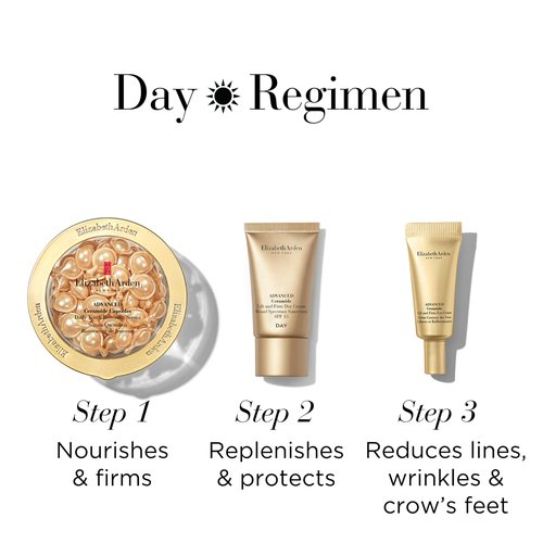 Elizabeth Arden Advanced Ceramide 3-Piece Skin Care Gift Set for Women, Includes Serum Capsules, Eye Cream, & Day Cream with Sunscreen