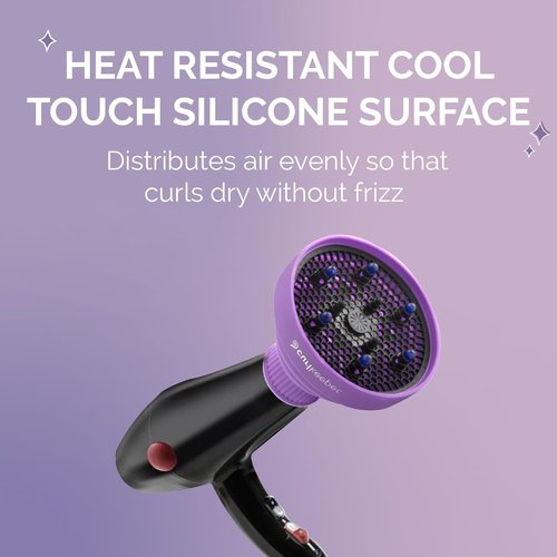 Curl Keeper Hair Diffuser - Pop-Up Silicone Attachment for Curly Hair | Travel-Friendly & Adjustable