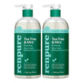 Renpure Tea Tree & Mint Body Wash - Cleanses, Invigorates & Refreshes Skin Without Over-Drying - For All Skin Types - Tea Tree Leaf Oil, Spearmint Leaf Oil - 24 Fl Oz each, 2 Pack