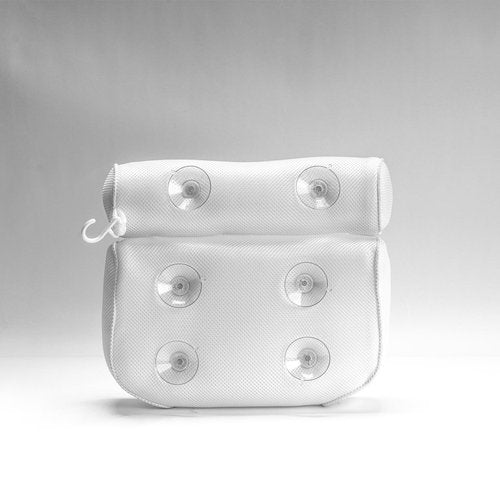 Empava Luxury Bath Pillows for Tub, Bathtub Pillow with Neck, Head, Shoulder and Back Support, Anti-Slip Suction Cups, 4D Mesh Soft Spa Bath Tub Pillow Headrest, Extra Thick, Soft and Quick Dry, White