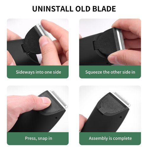 2 Pack Replacement Blades for Manspot Trimmer, Hygienic Ceramic Replacement Blades Compatible with Manspot Body Trimmer, Black