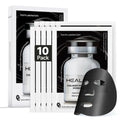 HEALOINE Deep Collagen Face Mask with Hyaluronic Acid, Overnight 500ppm High Concentration Hydrolyzed Collagen Mask, Firming Korean Face Mask for Women 30g*10ea
