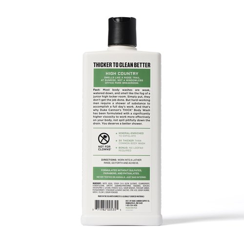 Duke Cannon Supply Co. THICK High-Viscosity Body Wash for Men the Scent Seeker Variety 4 Pack - Premium Ingredients, Plant-Based Thickeners, Superior Lather, Natural Exfoliate, 17.5 Fl Oz (4 Pack)