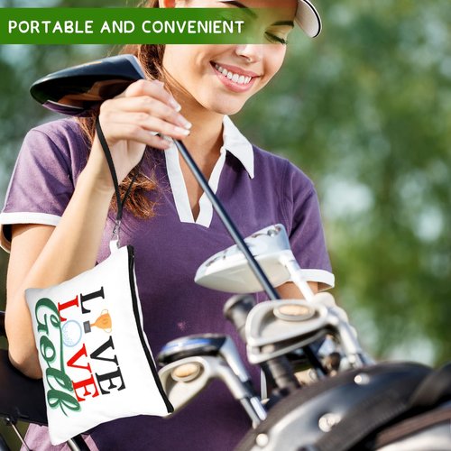 Clysee 16pcs Golf Gifts for Women Accessories Cosmetic Bags Ladies Golf Makeup Bag Zipper Pouch Travel Toiletry Organizer for Purse Team Gift