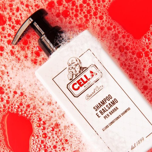 Cella Milano, 2‑in‑1 Beard Shampoo & Conditioner, 200 ml – Sulfate‑Free Beard Cleanser – Gentle, Hydrating Formula from Italy