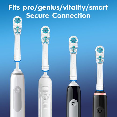 FEUP Dual Clean Replacement Brush Heads Compatible with Oral B Vitality Series Electric Toothbrush.8 Count