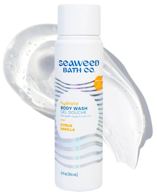 Seaweed Bath Co. Hydrate Body Wash - Citrus Vanilla Foaming Cleanser - Vegan & Sulfate-Free - 12 oz