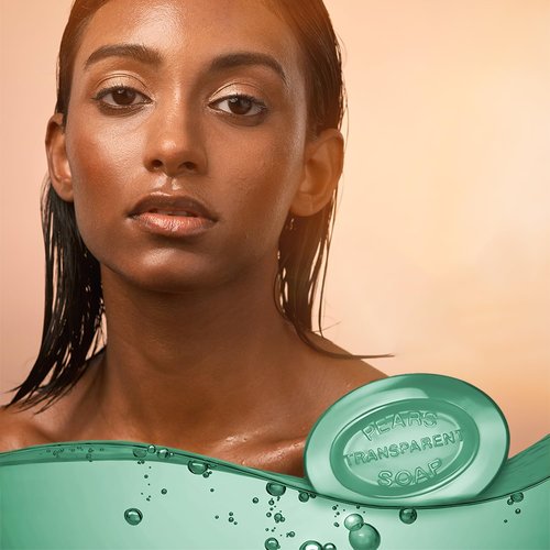 Pears Soap, Pure & Gentle Glycerin Soap Variety 3-Pack – Blue with Mint Extracts, Green with Lemon Flower Extract, and Amber with Natural Oils, 4.4 Oz Ea
