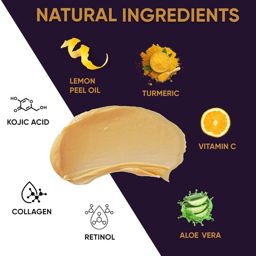 VALITIC Vitamin C & Turmeric Clay Mask - Dark Spot Corrector with Kojic Acid & Retinol - 100g Skin Care Essential