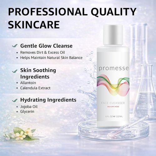 Promesse Acne Control Facial Cleanser - Glycolic & Salicylic Acid | Gentle Exfoliating Face Wash - 4 fl oz