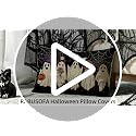 Halloween Ghost Pillow Cover 12x20 Black Jack O'Lantern Decor - Pack of 1