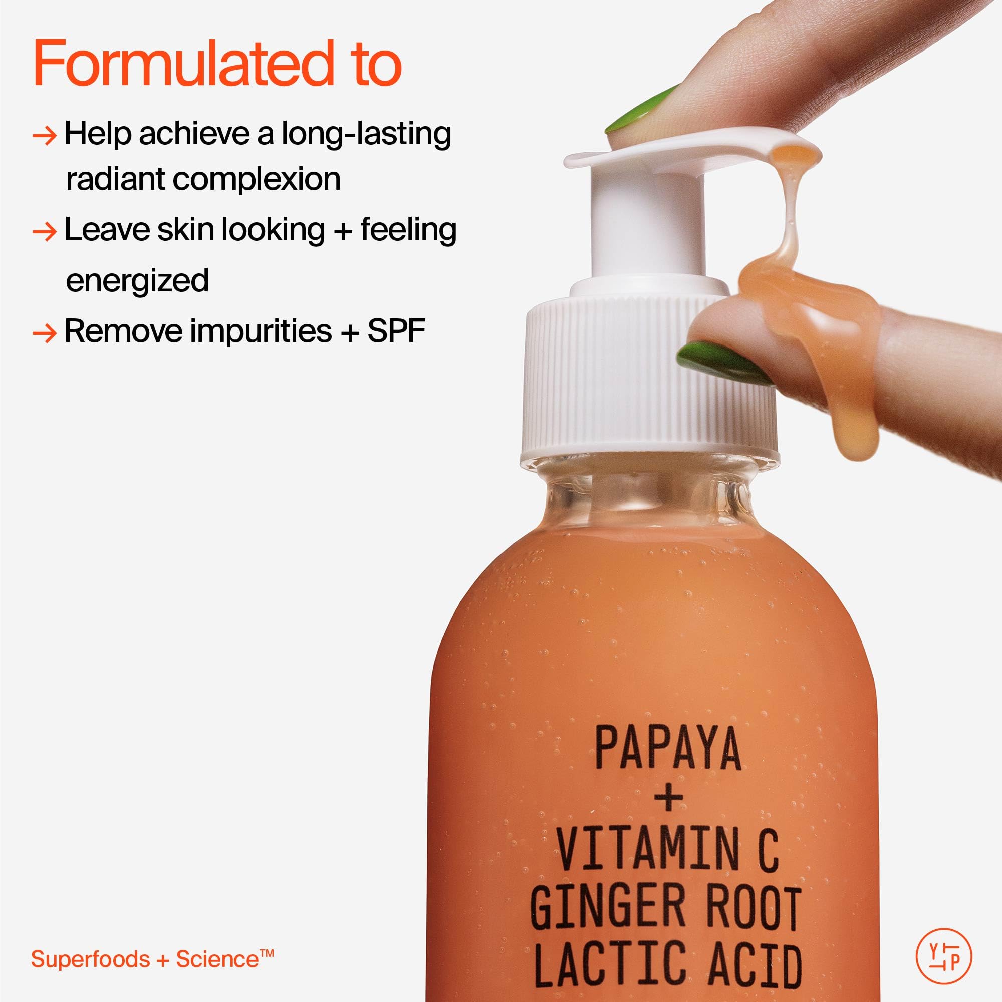 Youth To The People Superfruit Facial Cleanser Full Size - Papaya + Vitamin C Exfoliating Face Wash, Skin Renewal with AHA + BHA, Evens Tone & Texture for Soft + Radiant Skin - 5 fl oz
