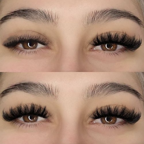 APCYUST Lashes False Wispy Eyelashes Natural Volume Cat Eye Lash Strips Thick Fake Mink Eyelash Pack Natural Looking Fluffy Full Strip Lashes Set Clear Band Easy Eyelashes for Beginners
