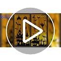 Halloween Silhouette Window Clings - Black Castle, Bat & Graveyard Design - Reusable Spooky Decor - 6 Sheets