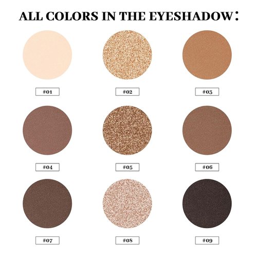 MYSTER ROSEY Neutral Eyeshadow Palette - Long-Lasting Vegan Matte Shades with Mirror | 0.5oz (Autumn Sunshine)