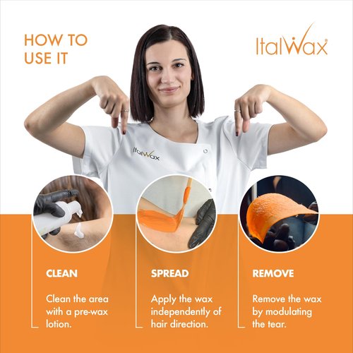 Italwax Top Line Coral Hard Wax Beads 1lb (450 g) – Creamy Strong Grip Wax for Bikini & Coarse Hair, Suitable for Sensitive Skin, Professional Use – Made in Italy