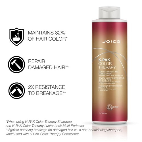 Joico K-PAK Color Therapy Shampoo & Conditioner Set - Color Protection & Shine Boost for Treated Hair