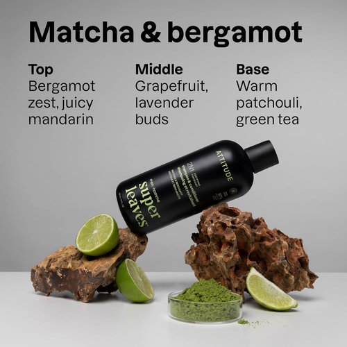 ATTITUDE Body Care Bundle for Men - Natural Shampoo, Conditioner & Shower Gel | Aluminum-Free Deodorant, EWG Verified, Matcha & Bergamot Scent