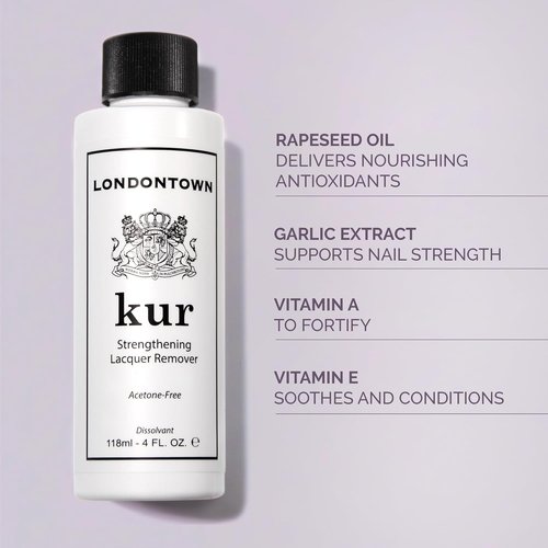 LONDONTOWN Acetone-Free Nail Polish Remover Set - Strengthening & Conditioning Pads Included
