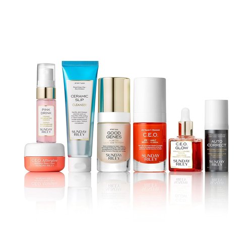 Sunday Riley Brightening Morning Skincare Set - Complete Routine for Radiant Skin