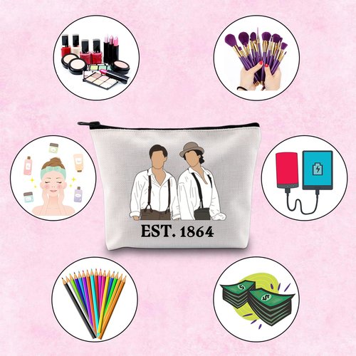 TSOTMO Salvatore Brothers Established 1864 Vampire Fans Gift Stefan and Damon Zipper Pouch Makeup Bag (Brother 1864)
