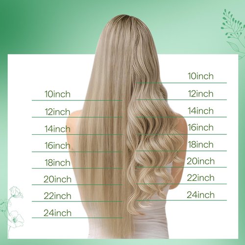 RUNATURE Blonde Tape in Hair Extensions Human Hair 16 Inch Tape ins Human Hair Extensions Ash Brown with Platinum Blonde Tape in Extensions Human Hair 50g 20pcs