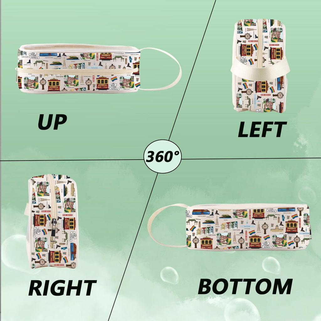 WZMPA San Francisco Travel Cosmetic Bag Gift San Francisco Souvenir Gift San Francisco Makeup Zipper Pouch Bag San Francisco Merchandise (San Francisco-CMB)