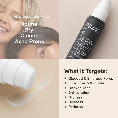 Paula's Choice Skin Perfecting 2% BHA Exfoliant - Deep Cleanse & Unclog Pores | 3.3 Ounce Bottle