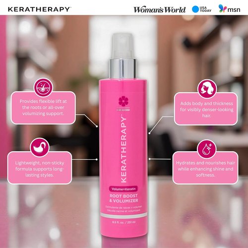 Keratherapy Keratin Infused Volume Root Boost Spray - 8.5 fl. oz. | Boost Hair Volume with Kerabond Technology & Hemp Seed Oil