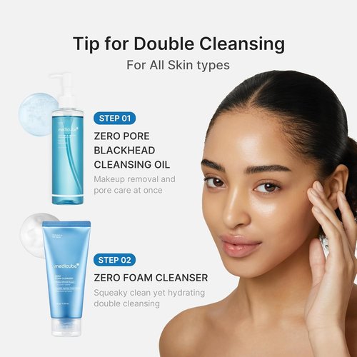 Medicube Zero Pore Blackhead Cleansing Oil - Gentle Makeup Remover & Daily Moisturizer | Korean Skin Care (205ml / 6.93 fl. oz)