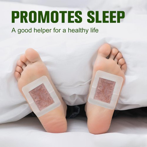 10PCS Deep Cleansing Foot Pads, Adhesive Sheets for Foot and Body Care Better, Natural Ginger Powder Bamboo Vinegar Foot Patches, Relieve Stress, Improve Sleep and Relaxation