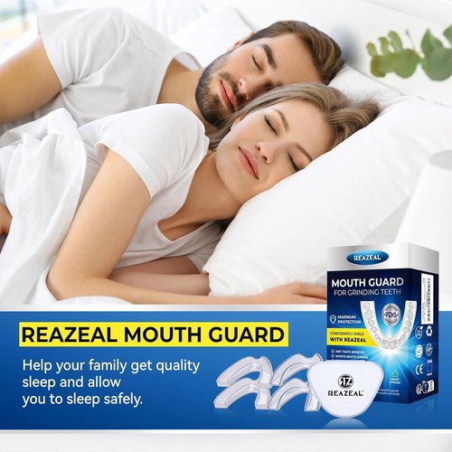 Mouth Guard for Grinding Teeth at Night: Mouth Guard for Sleeping - Night Guard for Teeth Grinding (4 Guards)