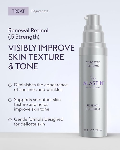 ALASTIN Skincare Renewal Retinol Serum - Improve Skin Texture & Tone | Reduce Fine Lines & Wrinkles