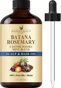 Batana & Rosemary Hair Oil - Scalp Treatment & Strengthening for Thinning Hair - 2 Fl Oz Natural Formula